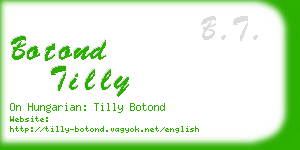 botond tilly business card